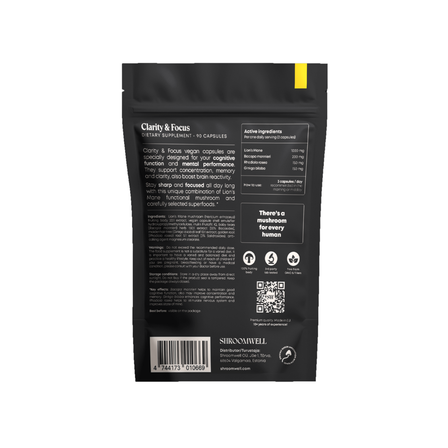 Clarity & Focus Capsules with Lion’s Mane and Powerful Adaptogens