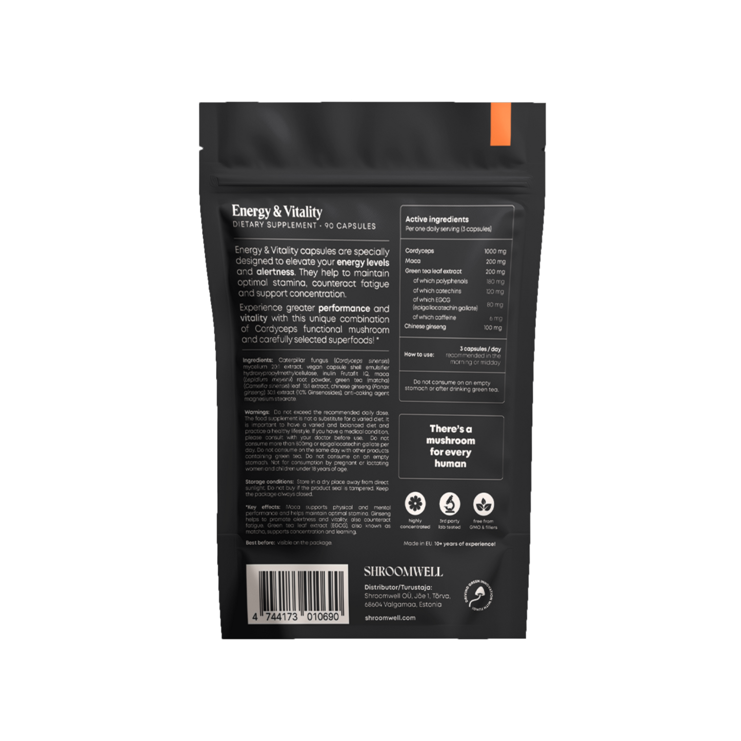 Cordyceps Energy & Vitality Capsules 90pcs